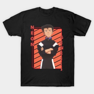 Toji Suzuhara Neon Genesis Evangelion Shinseiki Evangerion Color Stripe T-Shirt